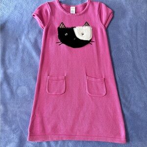 NWOT Girls Gymboree sweat dress Cat Pink size 10